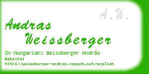 andras weissberger business card